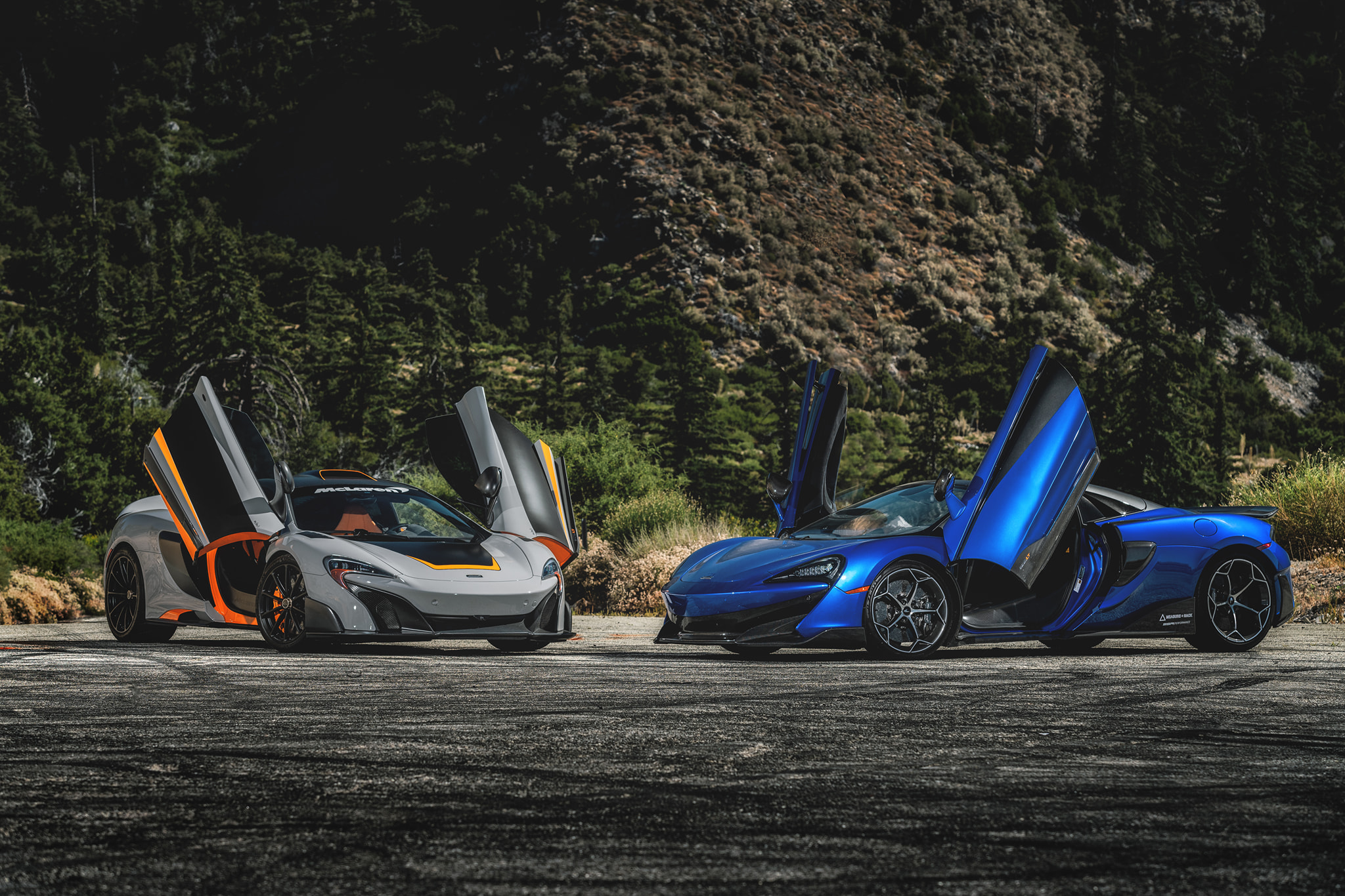 two sports cars with doors open - Car Photographers